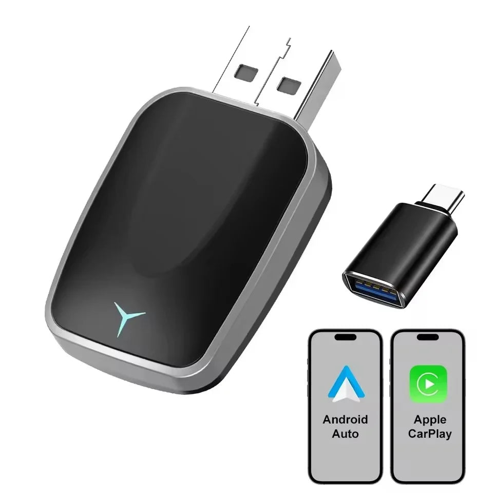 2in1 FLIXIVI Wireless CarPlay Android Auto Wireless Adapter Mini Box Plug and play Connect Universal for Nissan Wireless Adapter