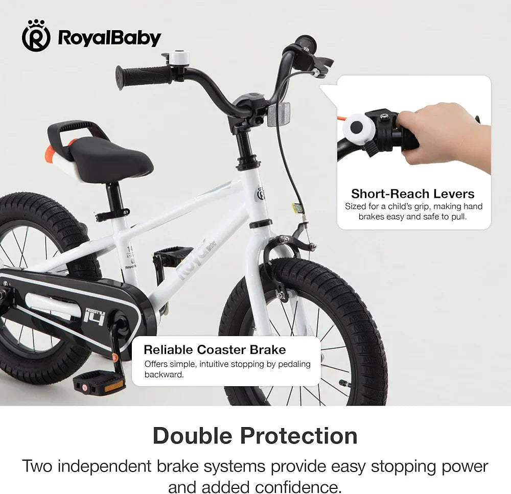 RoyalBaby 14" Kids Bicycle - Pedal Bike with Training Wheels